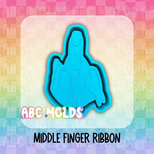 Middle Finger Ribbon Silicone Mold