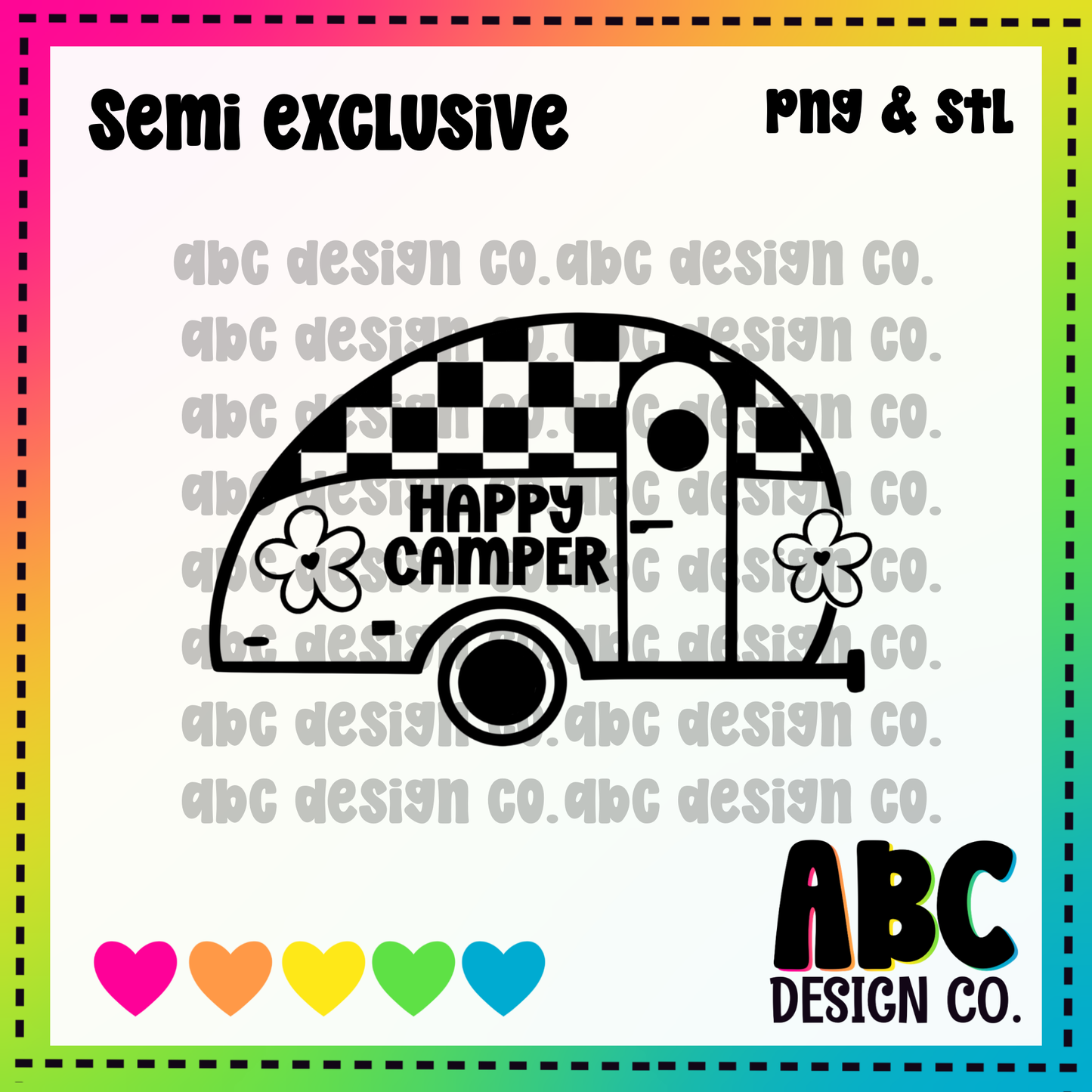 Happy Camper PNG & STL - Semi-Exclusive - digital download