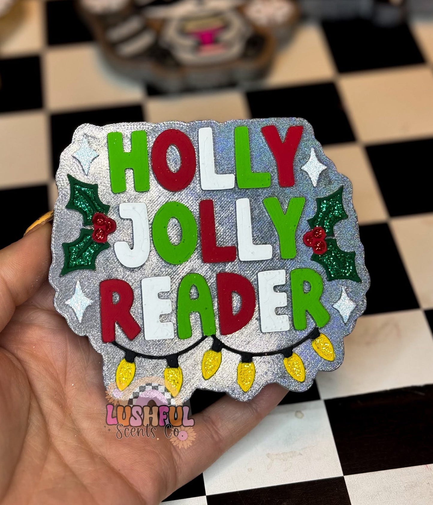 Holly Jolly Reader Silicone Mold