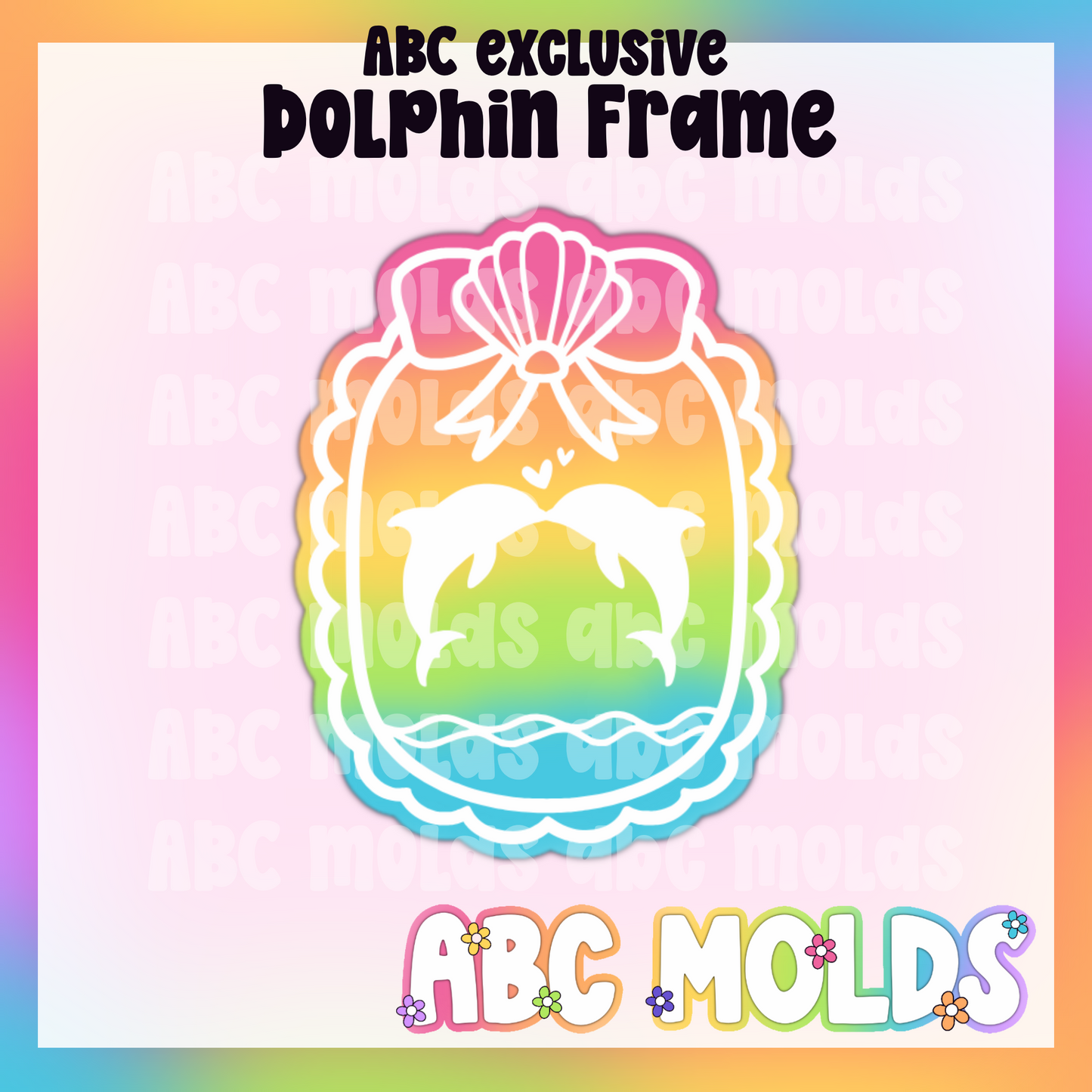 Dolphin Frame Silicone Freshie Mold
