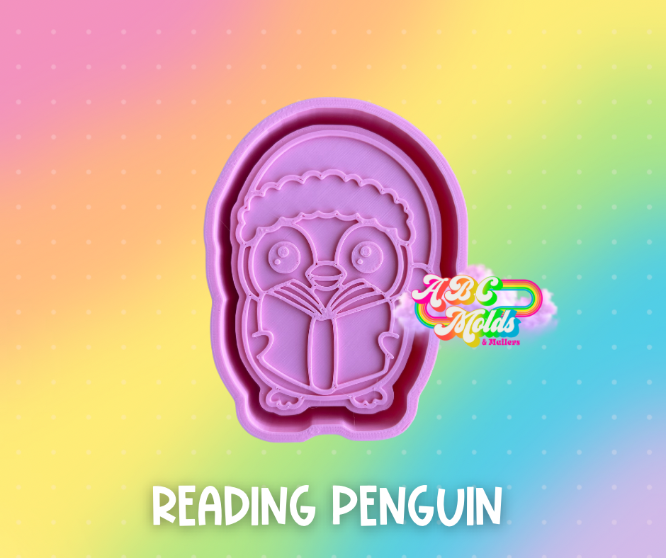 Reading Penguin Silicone Mold