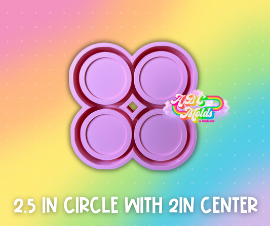 4 cavity 2.5in circle silicone mold