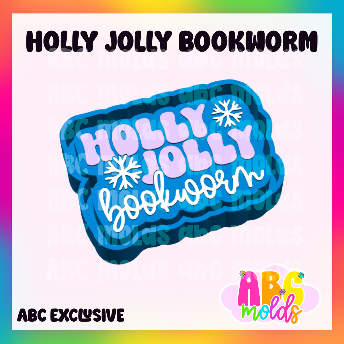 Holly Jolly Bookworm - Silicone Freshie Mold