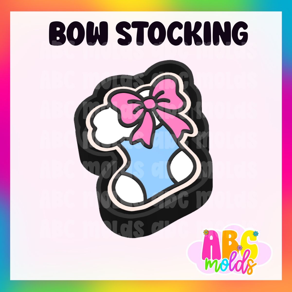 Bow Stocking - Silicone Freshie Mold
