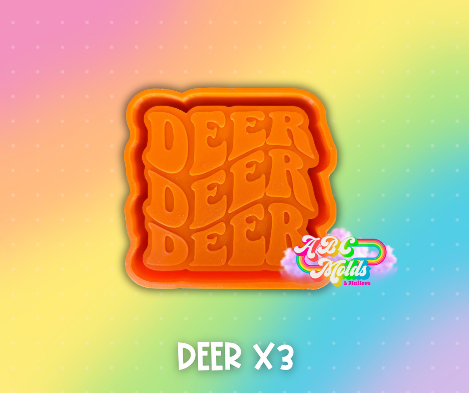 Deer x3 Silicone Mold