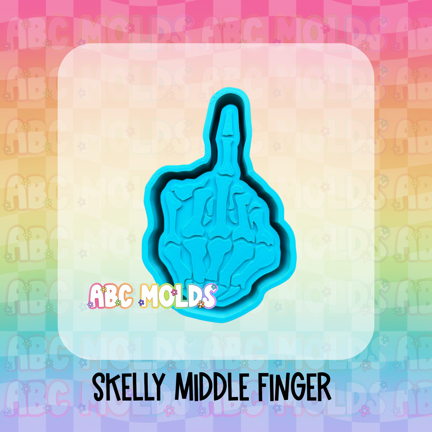 Skelly middle finger Silicone Freshie Mold