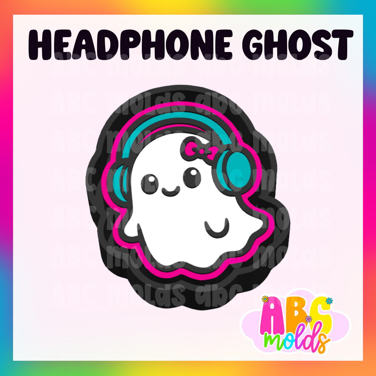 Headphone Ghost Silicone Freshie Mold
