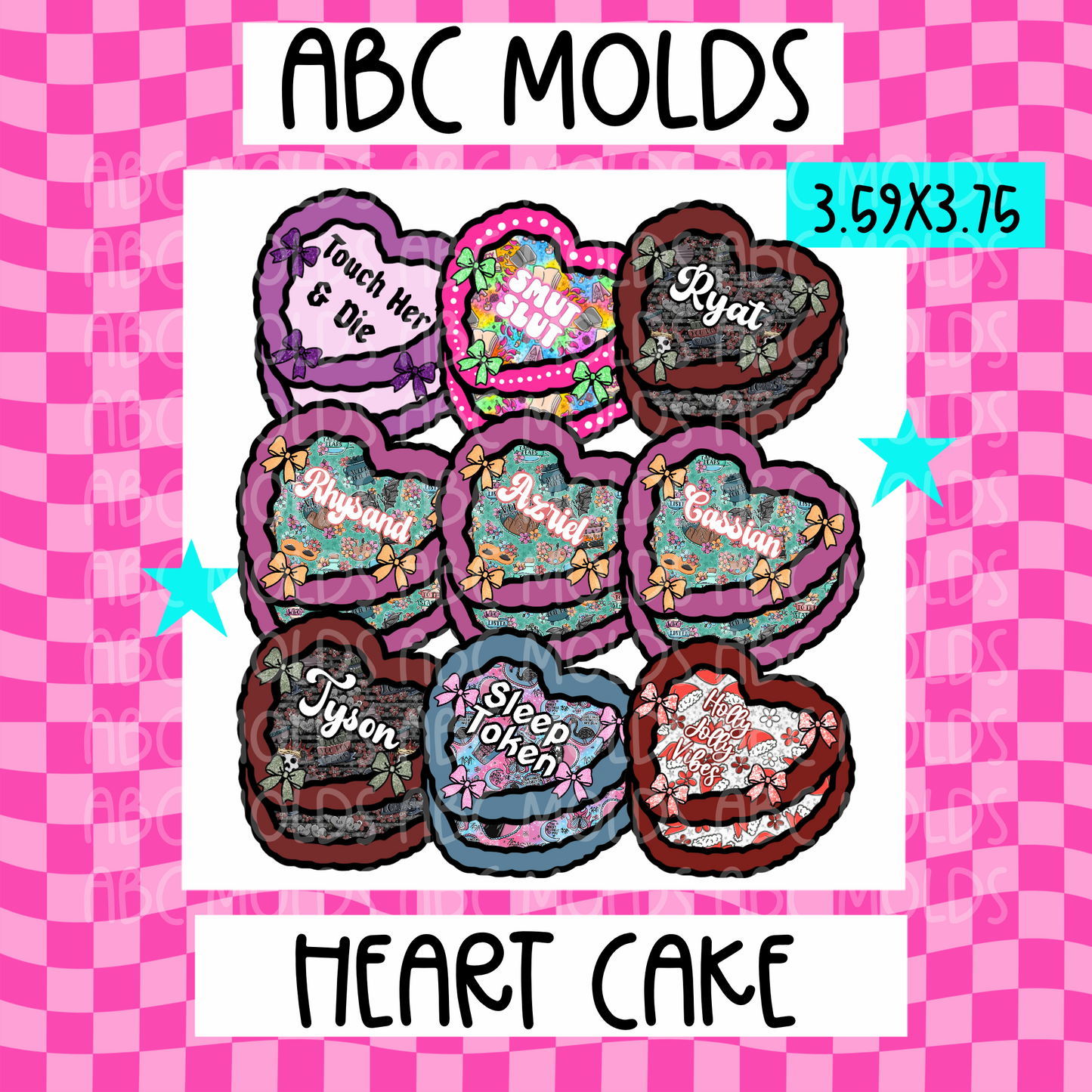 ABC heart cake Bundle - digital Download