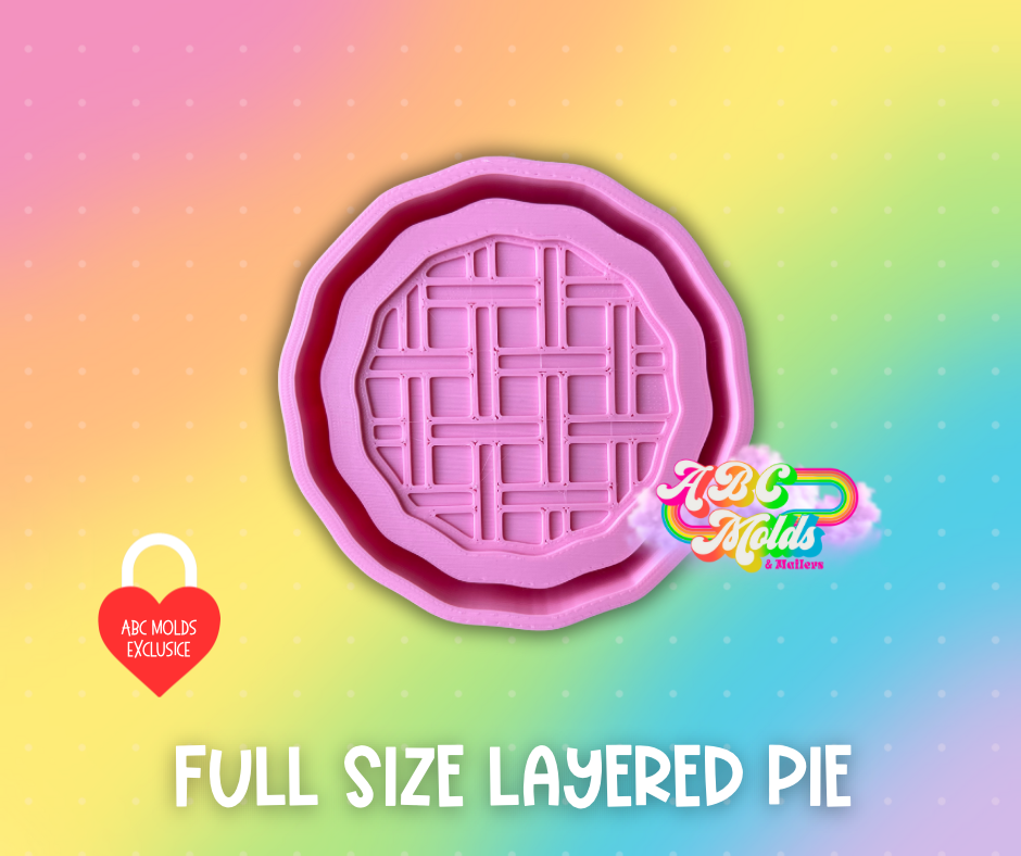 Full size layered pie silicone mold