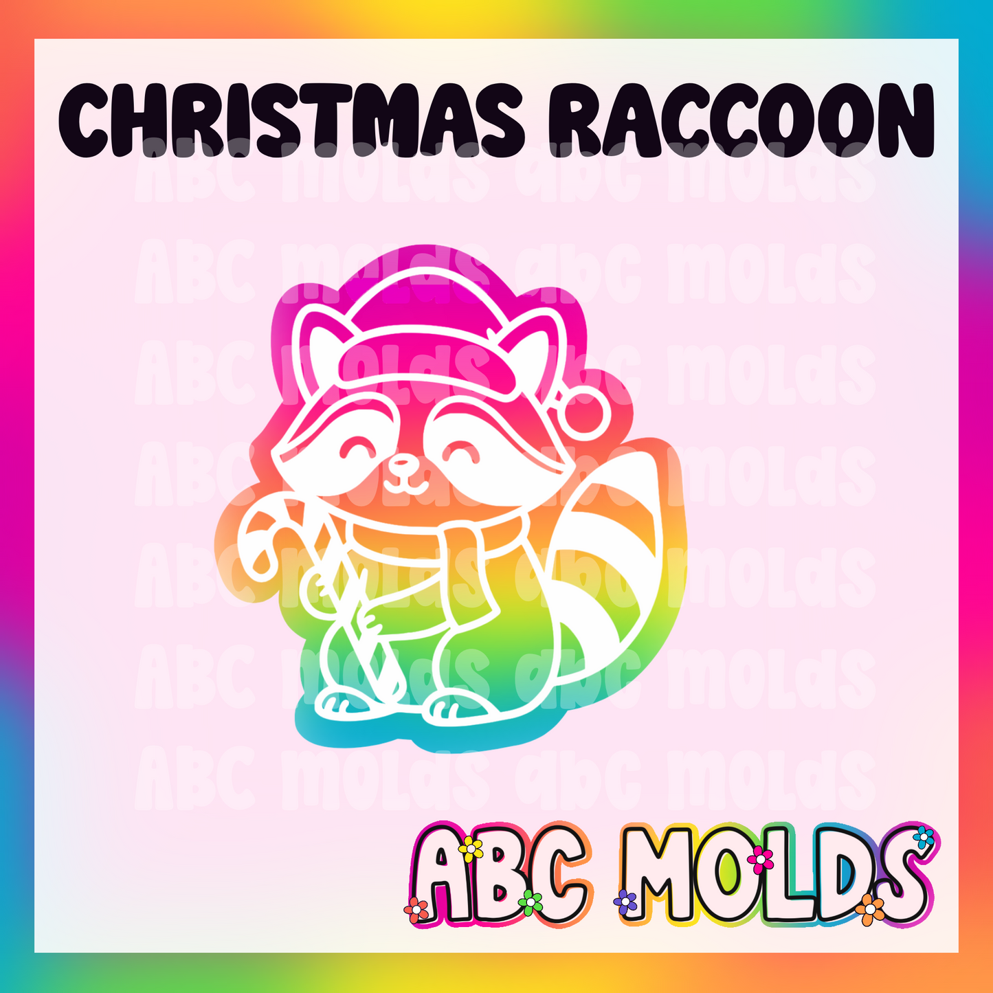 Christmas Raccoon Silicone Freshie Mold