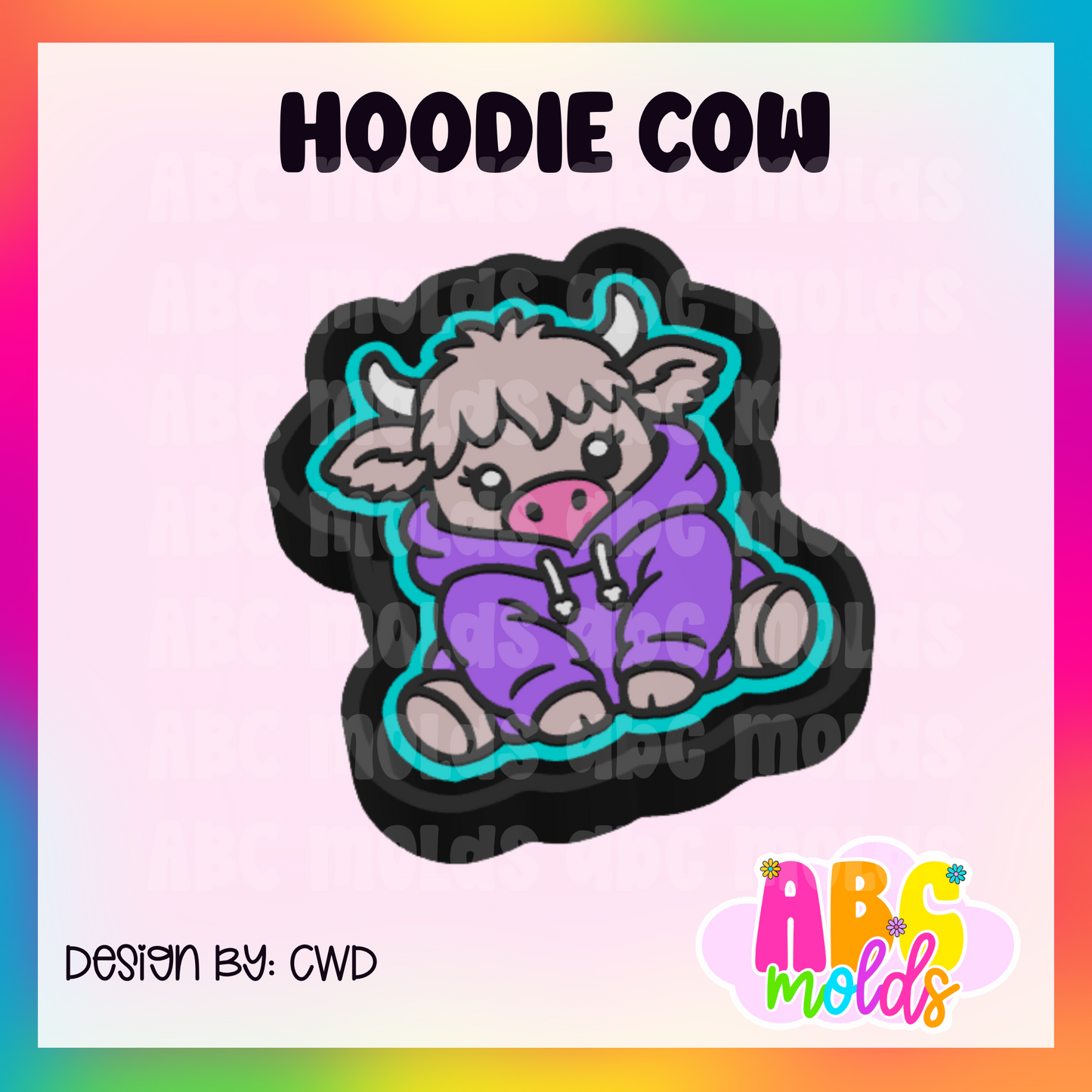Hoodie Cow - Silicone Freshie Mold