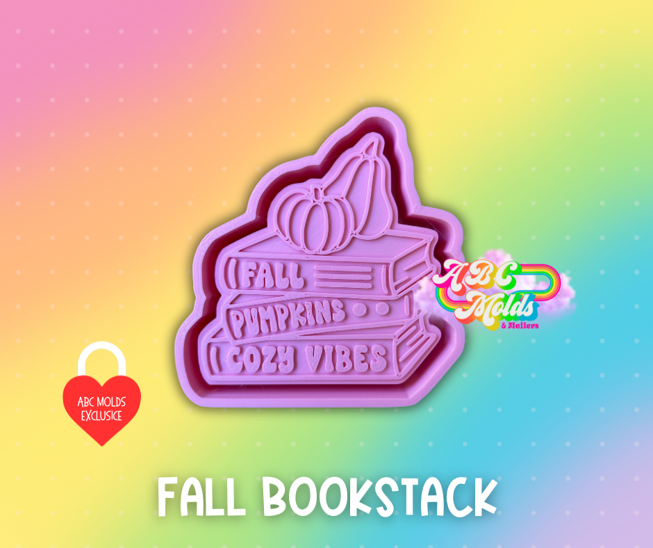 Fall Book Stack Silicone Mold
