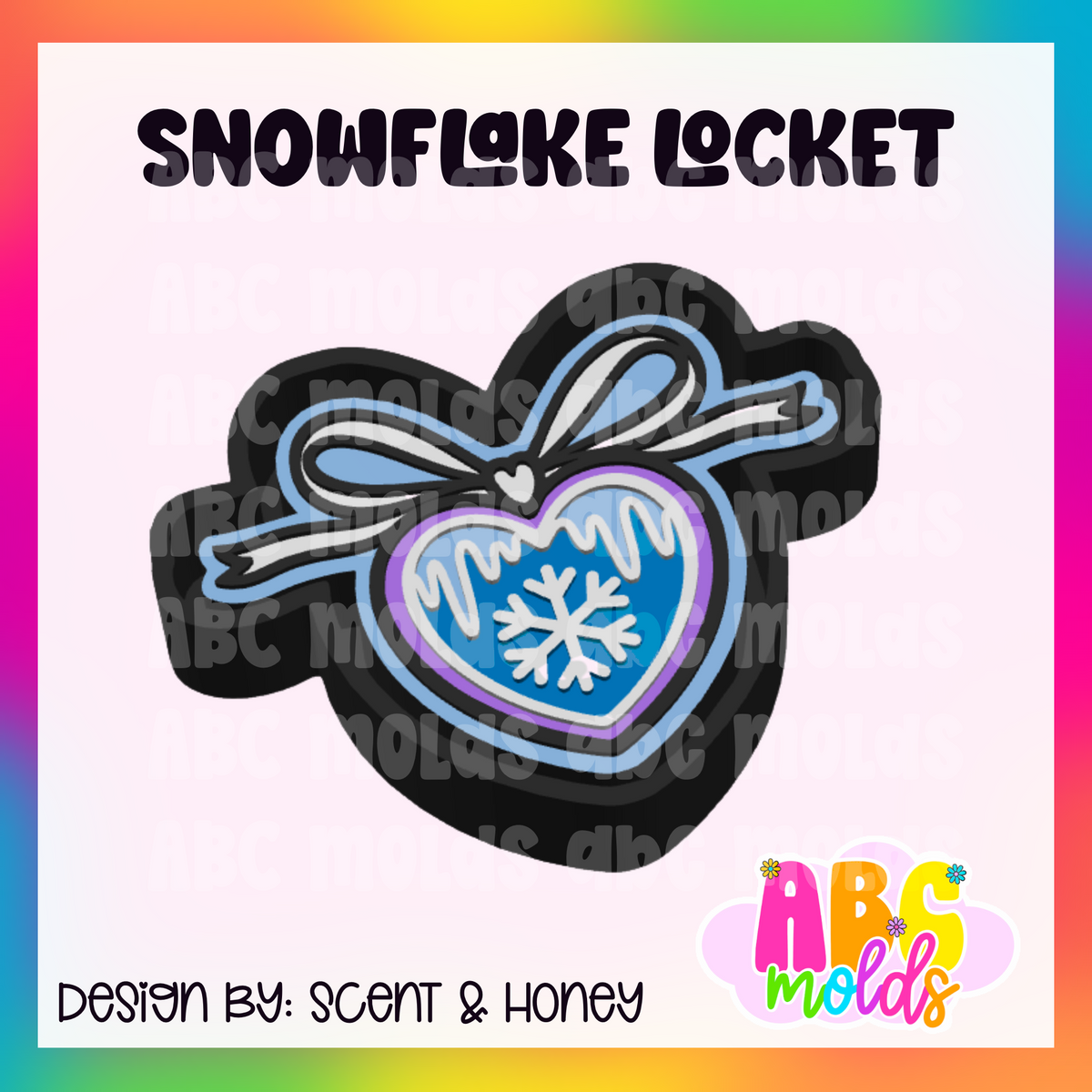 Snowflake locket - Silicone Freshie Mold