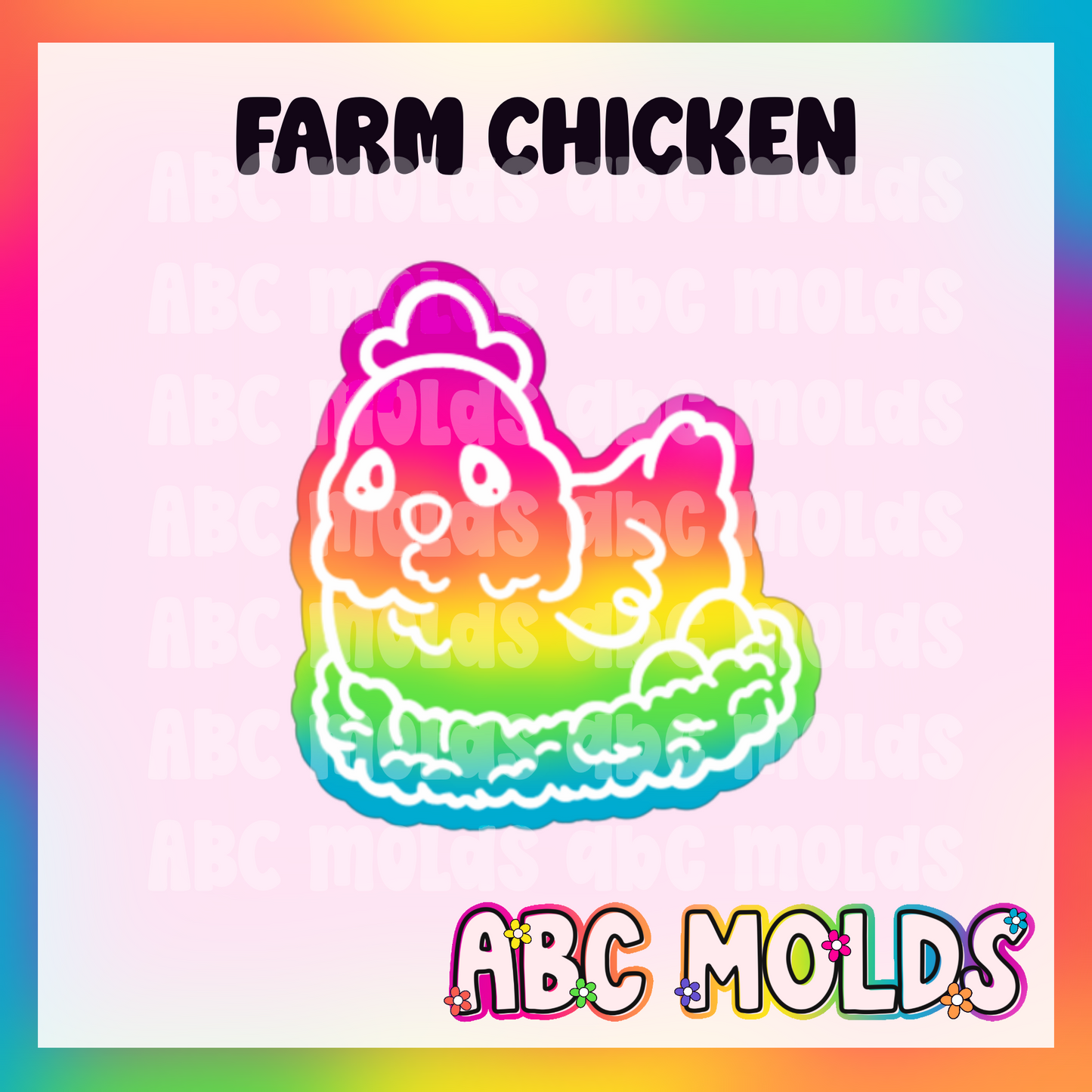 Farm Chicken Silicone Freshie Mold