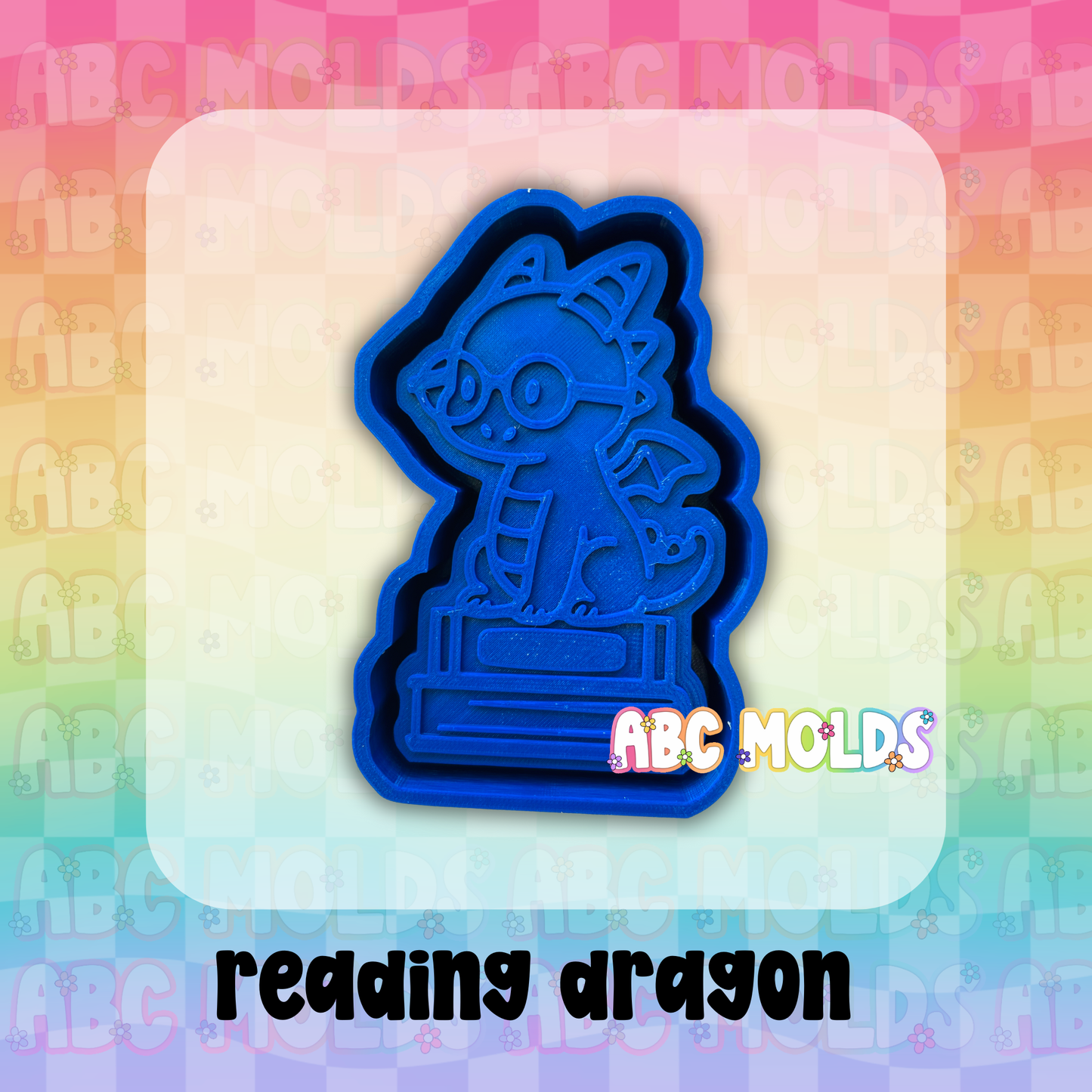 Reading Dragon Silicone Freshie Mold