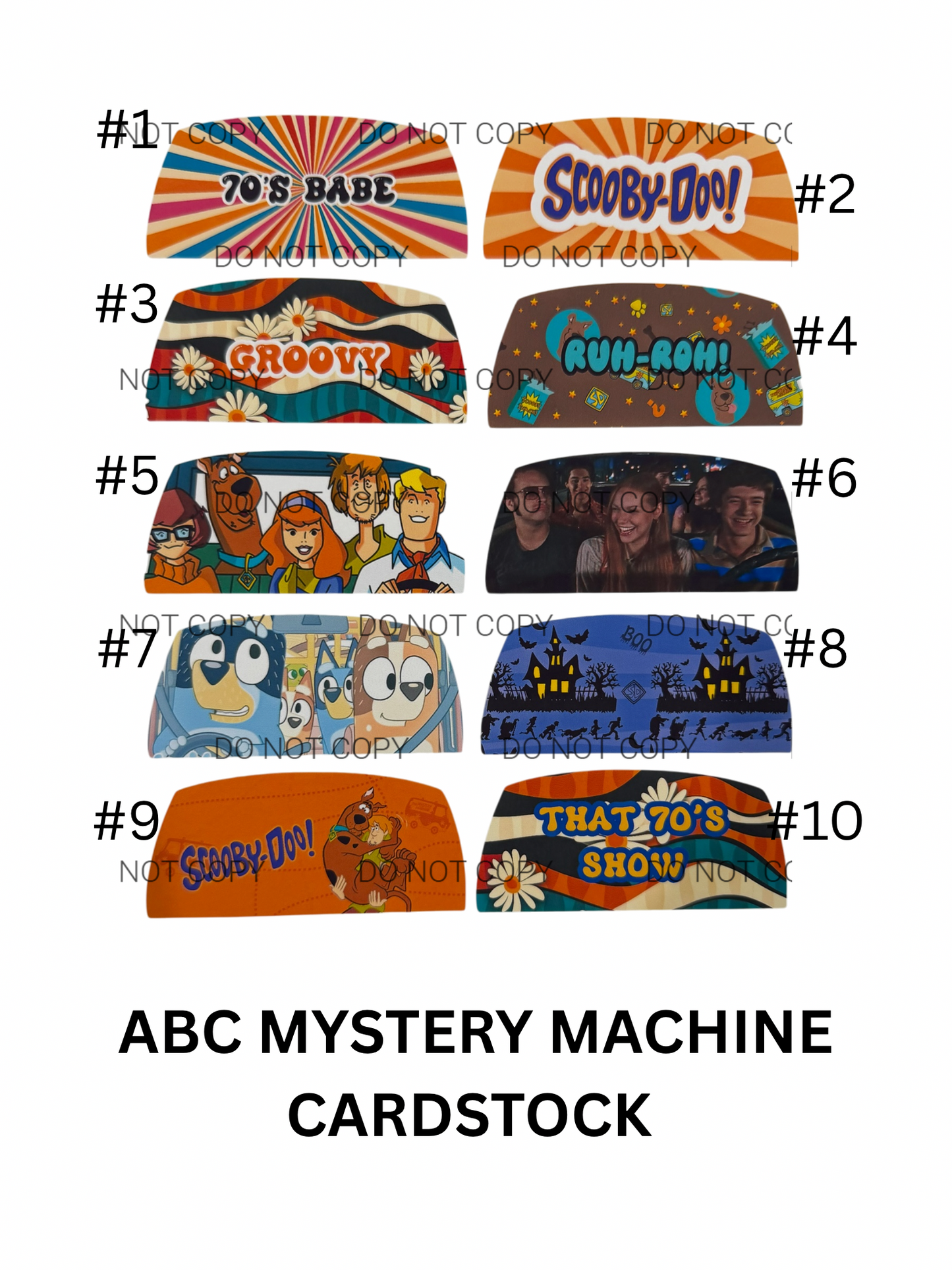 ABC MYSTERY MACHINE CARDSTOCK - Sold & Shipped by Kalidescope Kreationss