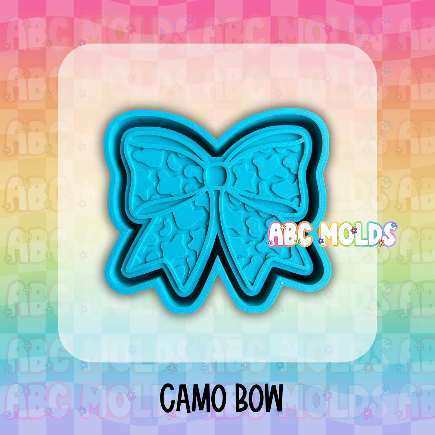 Camo Bow Silicone Freshie Mold