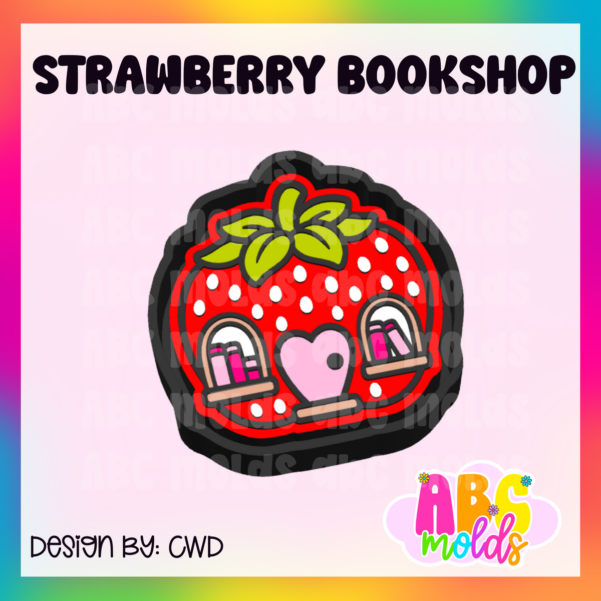 Strawberry bookshop - Silicone Freshie Mold