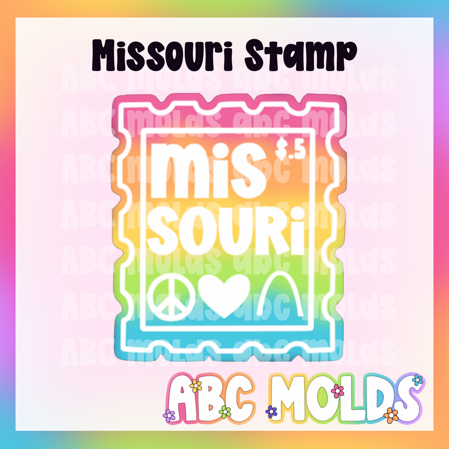 Missouri Stamp Silicone Freshie Mold