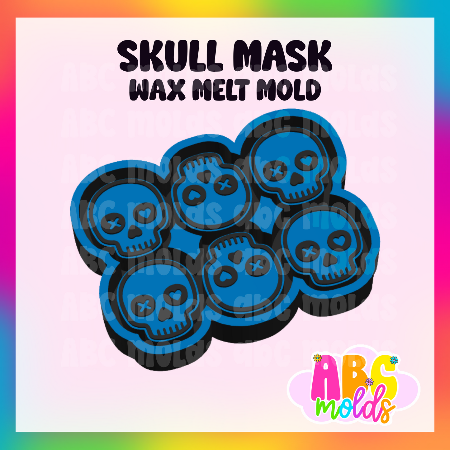 Skull Mask - Wax Multi Cavity Wax Silicone Mold