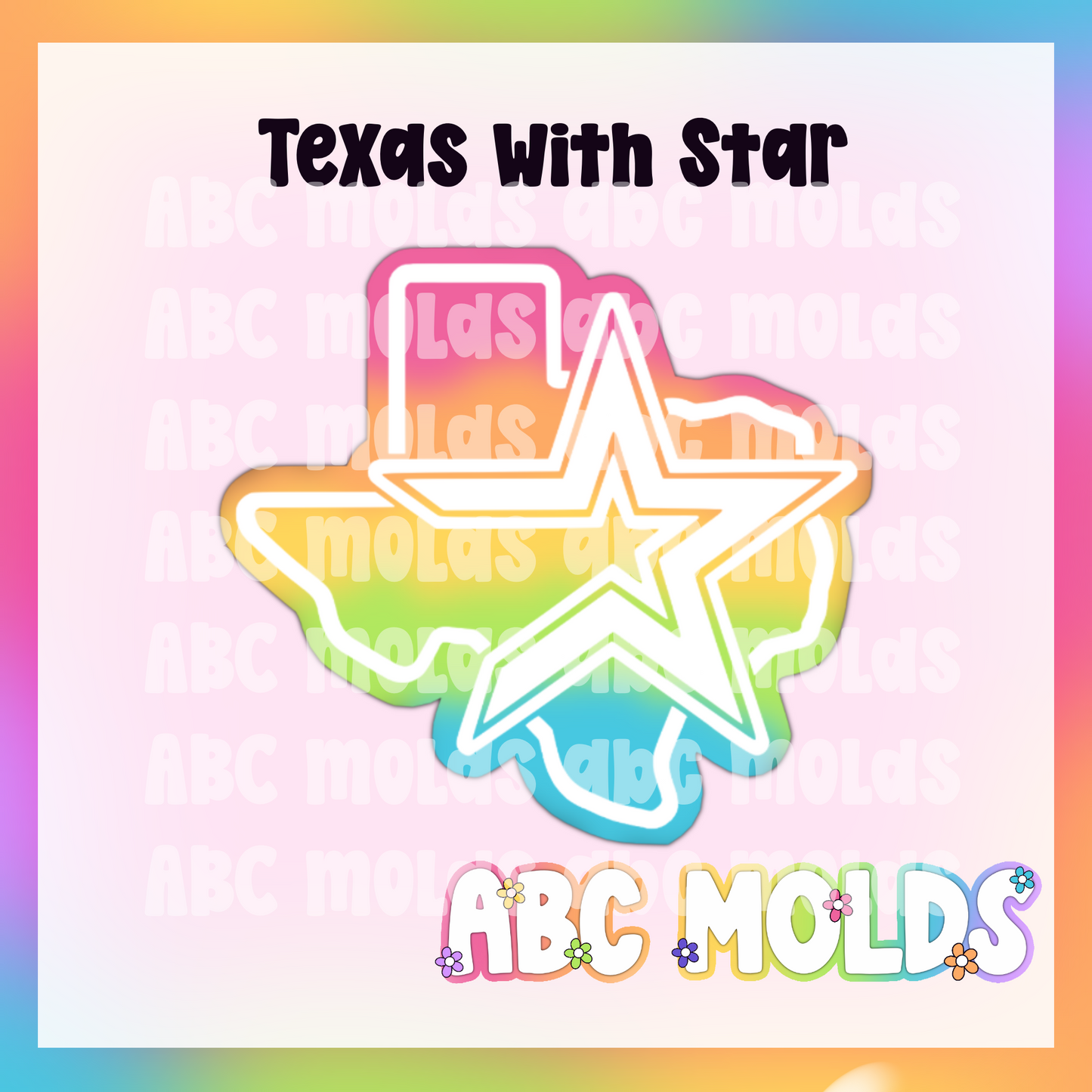 Texas with star Silicone Mold