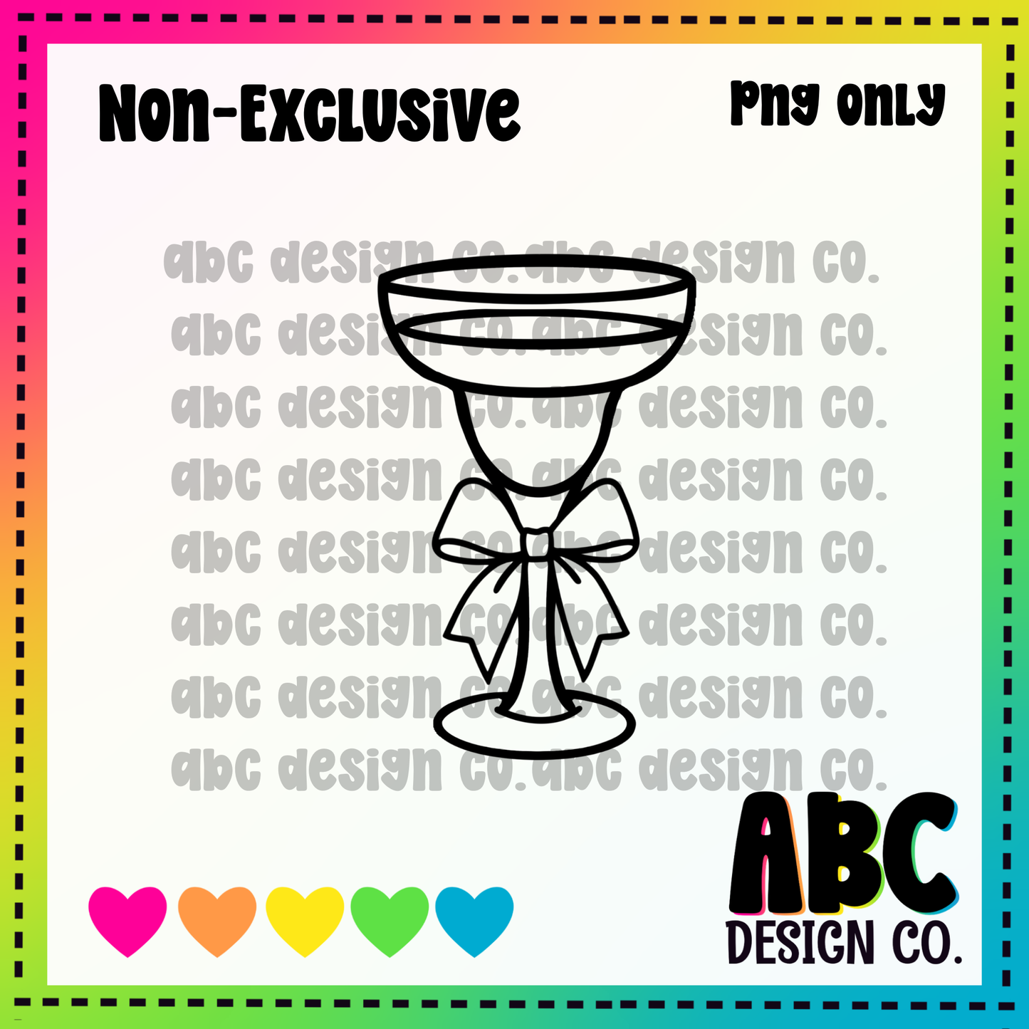 Bow Martini Glass PNG - NON Exclusive - digital download