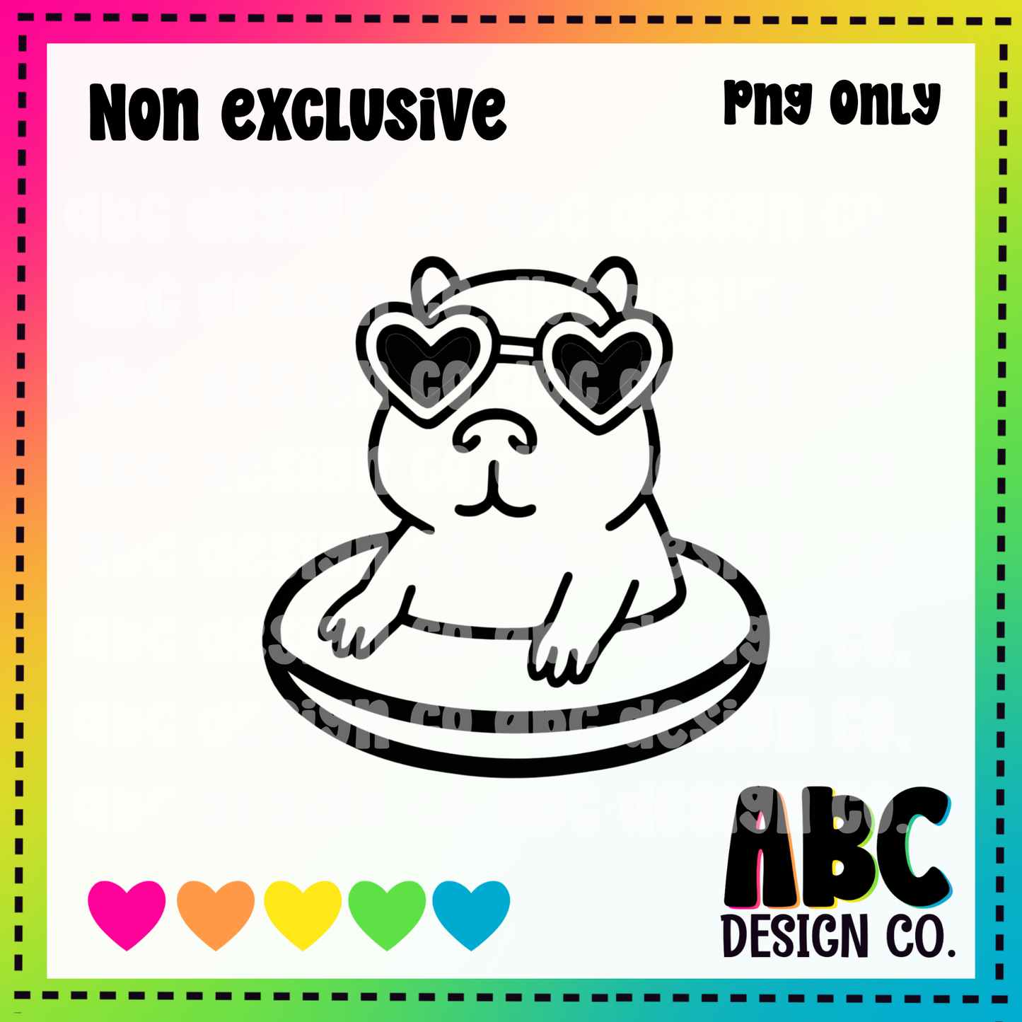 Capybara in float PNG - NON Exclusive - digital download