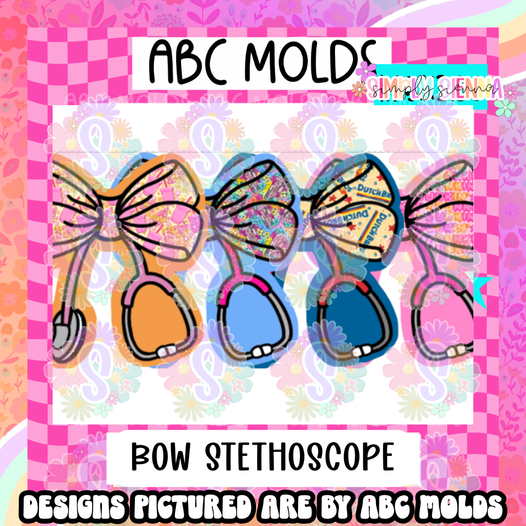 Bow Stethoscope - ABC MOLDS - sold & shipped by simply sienna