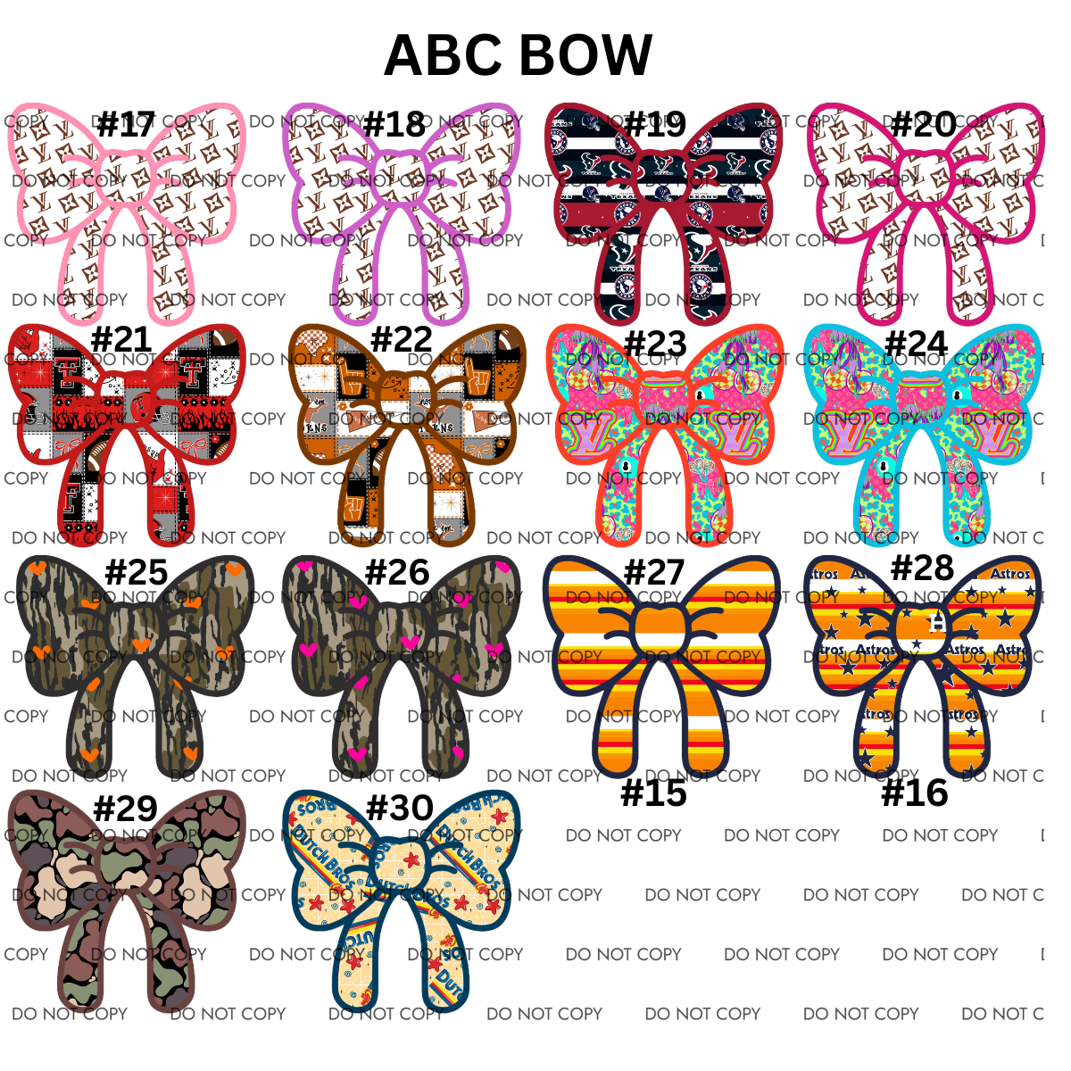 ABC BOW CARDSTOCK - sold & shipped by Kalidescope Kreationss