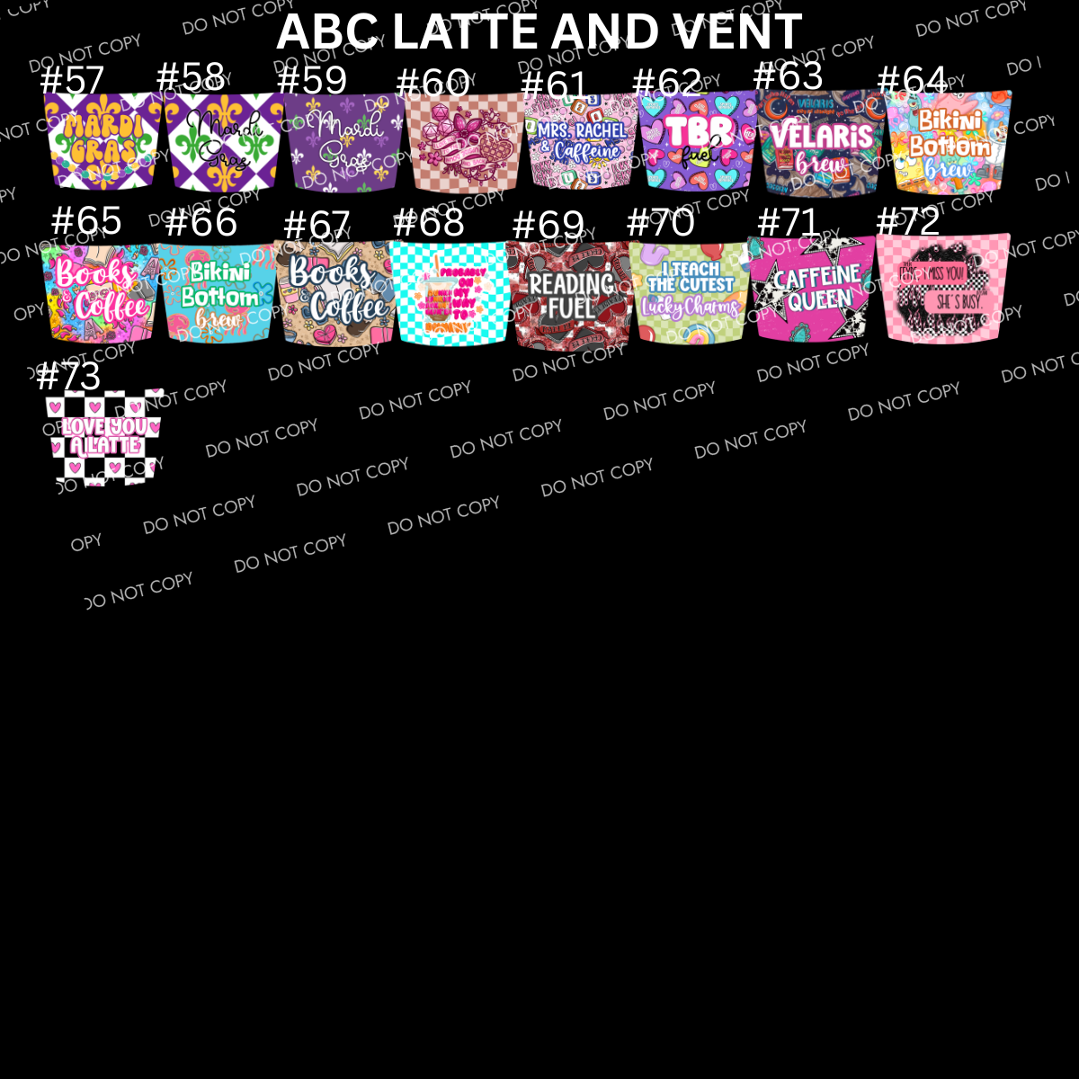 ABC LATTE AND VENT CARDSTOCK - Shipped by Kaleidoscope Kreations