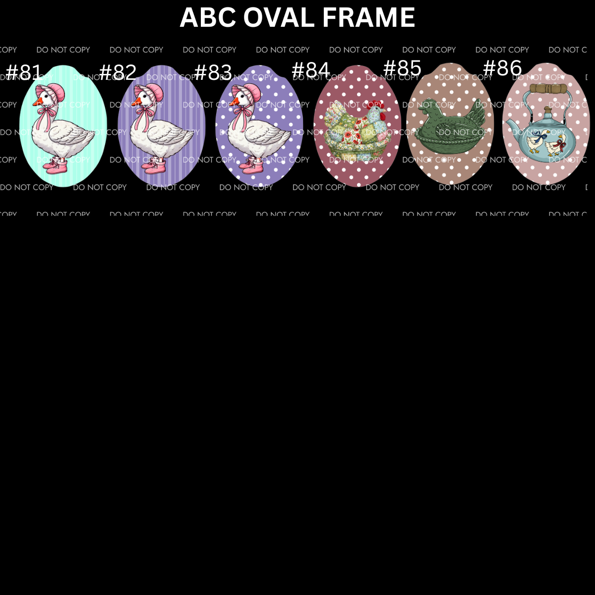ABC OVAL FRAME CARDSTOCK - Shipped by Kaleidoscope Kreations