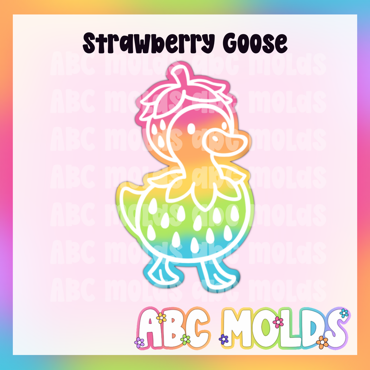 Strawberry Goose Silicone Freshie Mold