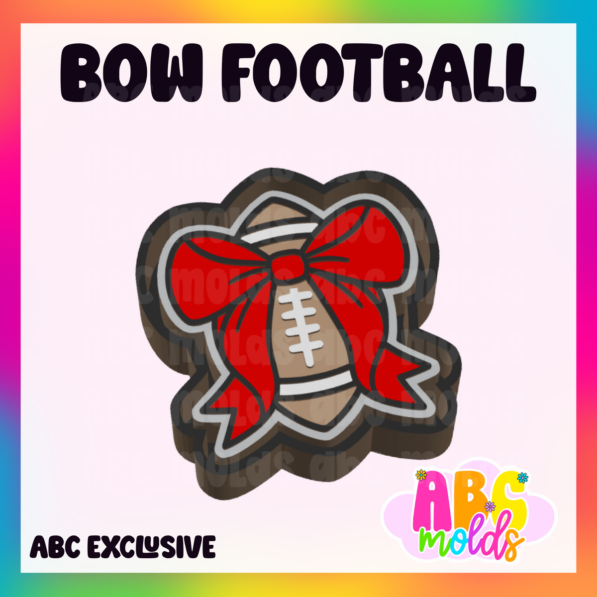 Bow Football - Silicone Freshie Mold