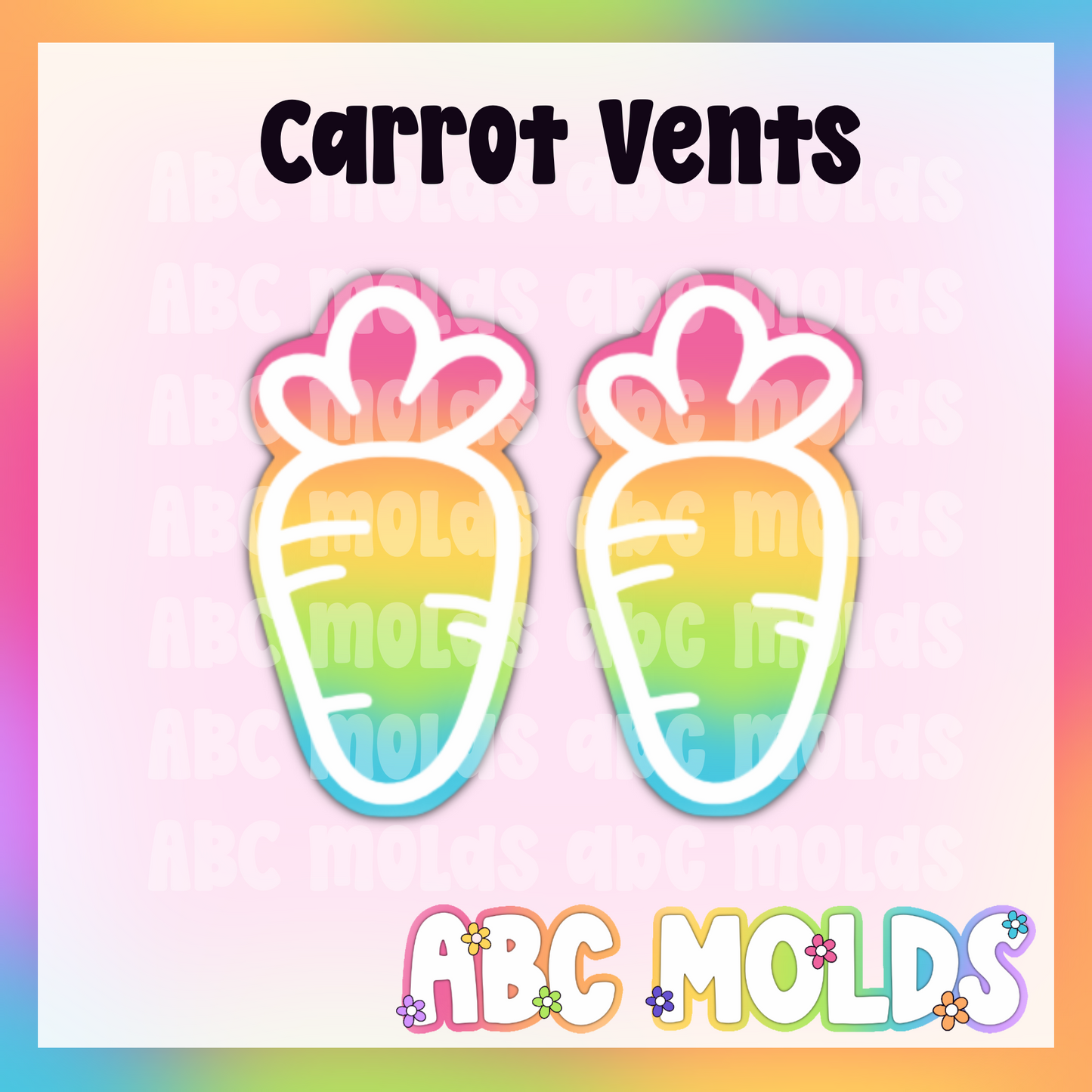 Carrot vents Silicone Freshie Mold