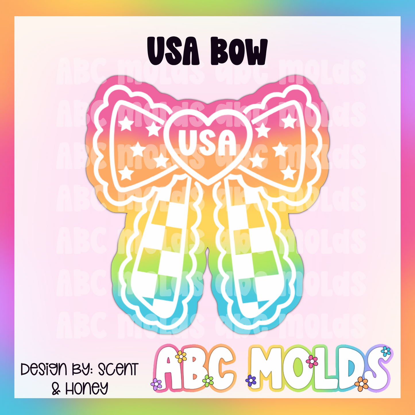 USA Bow Silicone Freshie Mold