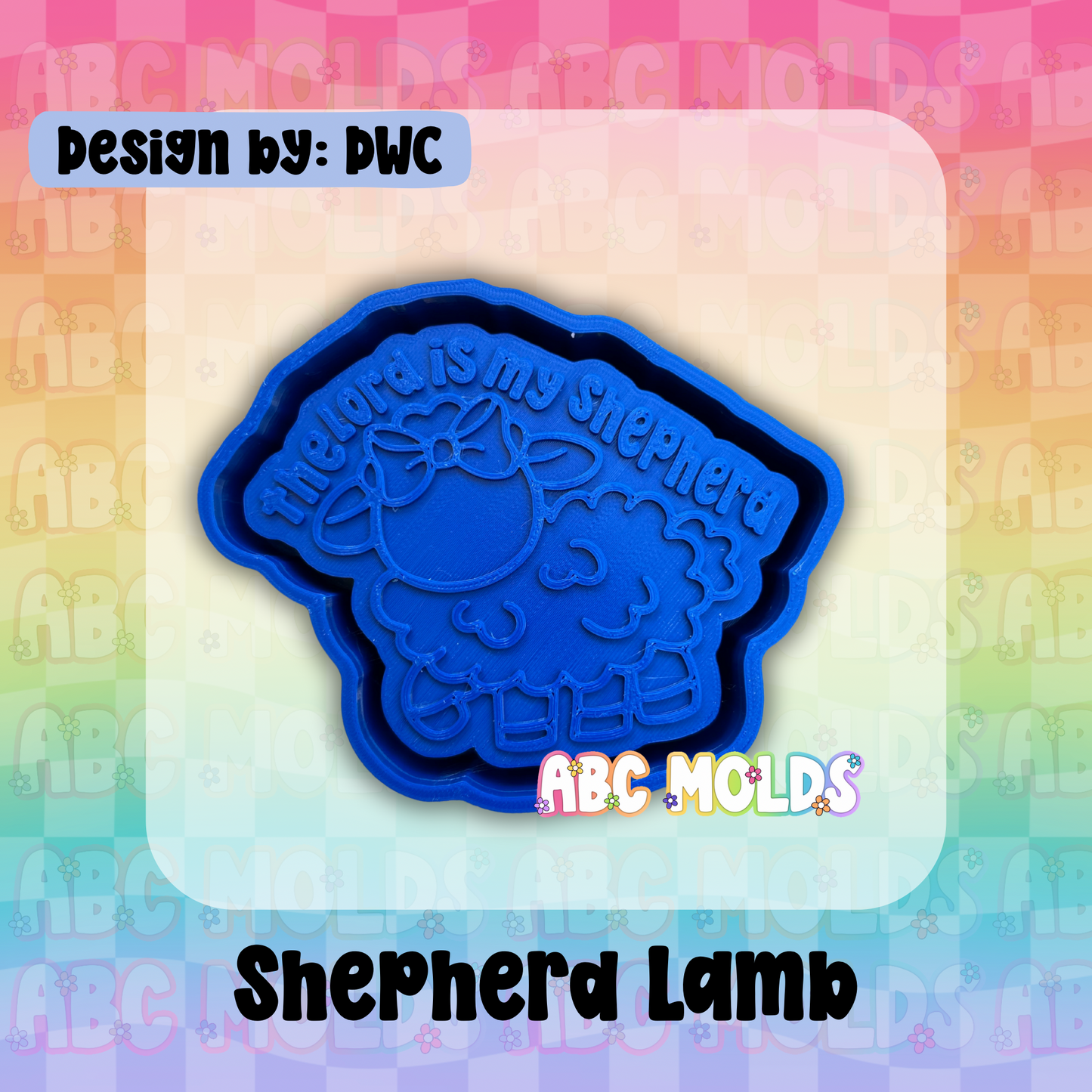 The Lord is my shepherd Lamb Silicone Freshie Mold