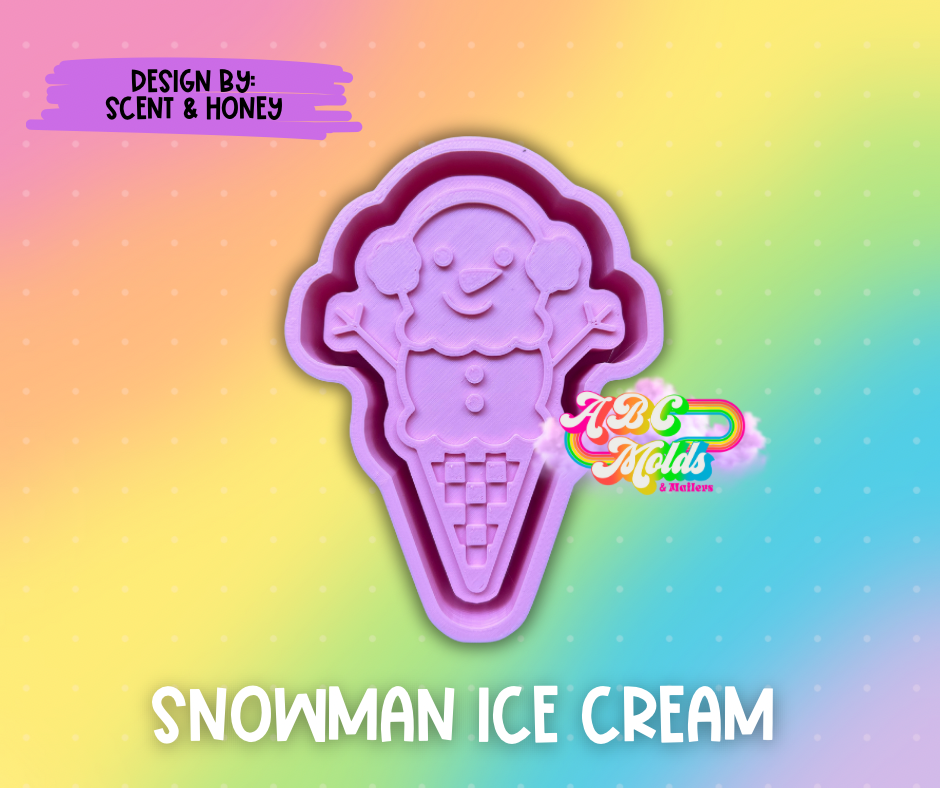 Snowman Ice Cream Silicone Mold