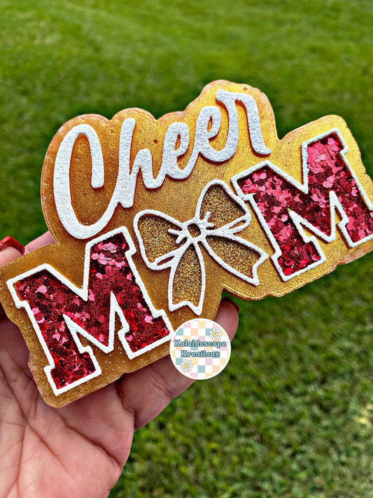 Cheer Mom with Bow Silicone Mold