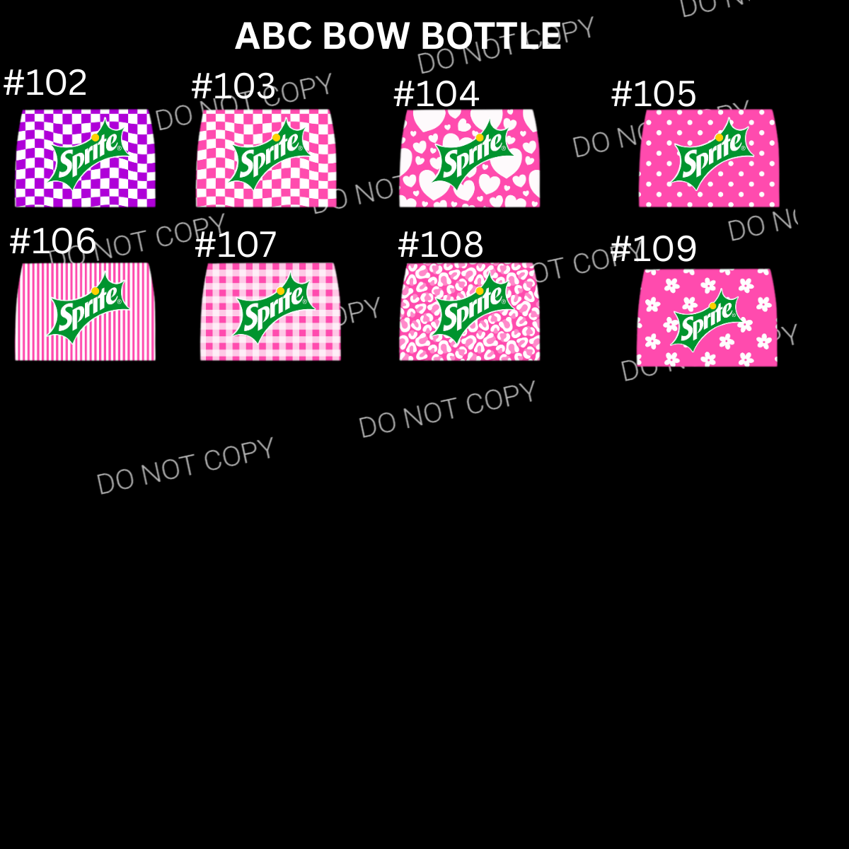 ABC Bow Soda Bottle Cardstock - Shipped by Kaleidoscope Kreations
