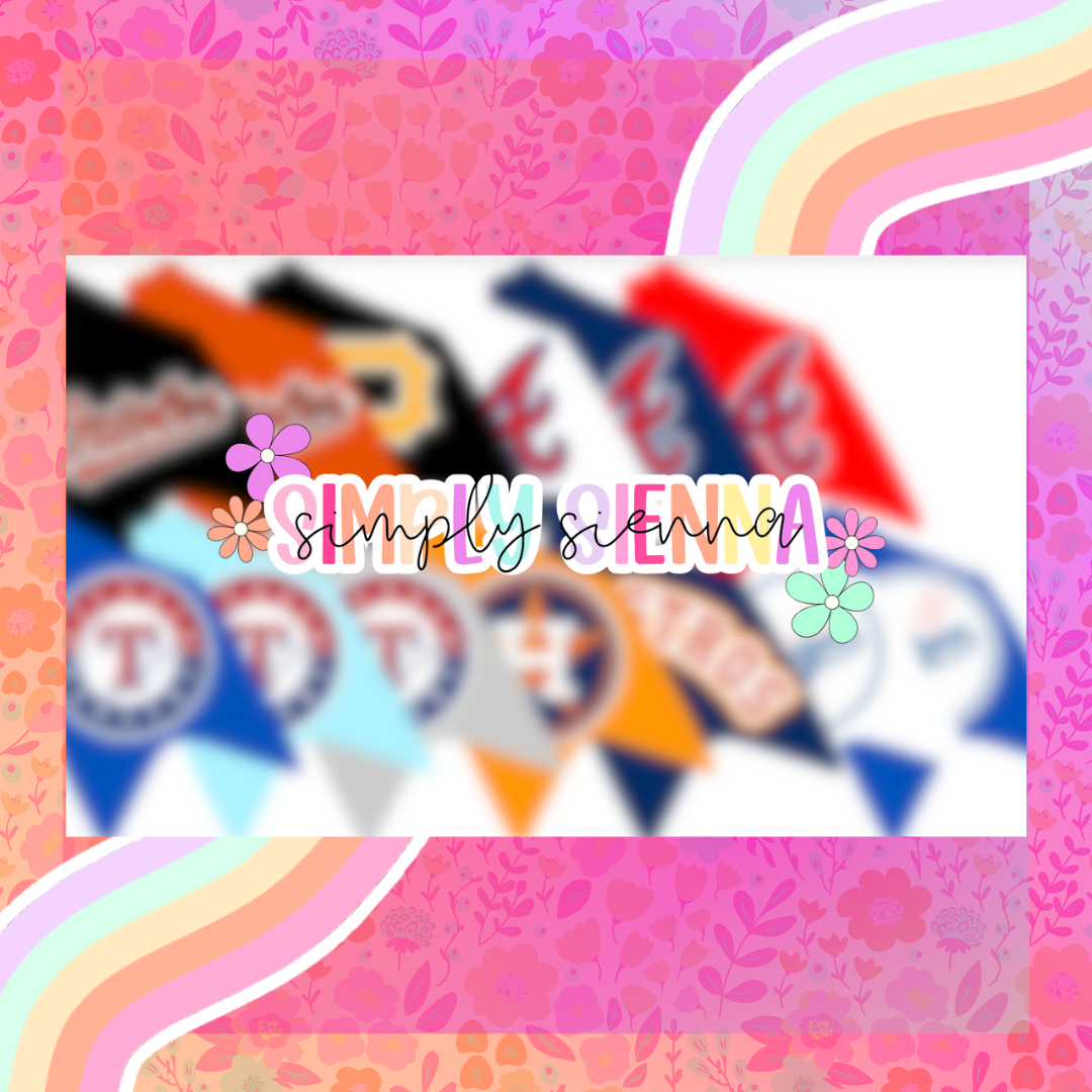 Baseball Bow Cardstock - Sold & Shipped By Simply Sienna