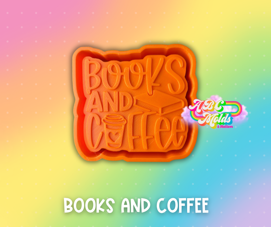 Books & coffee silicone mold