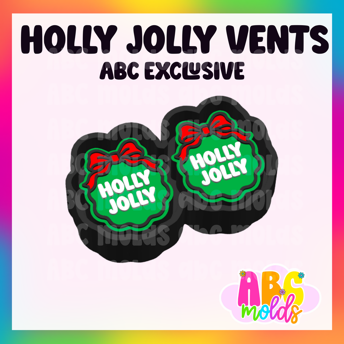 Holly Jolly - Vent Size - Silicone Freshie Mold