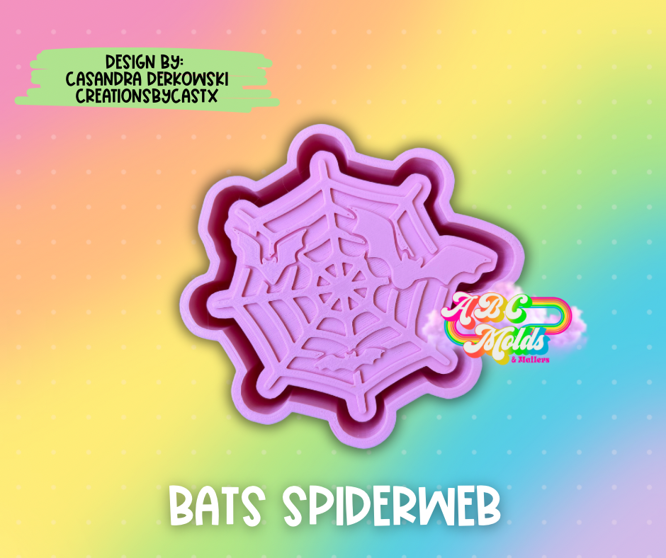 Bats in Spiderweb Silicone Mold