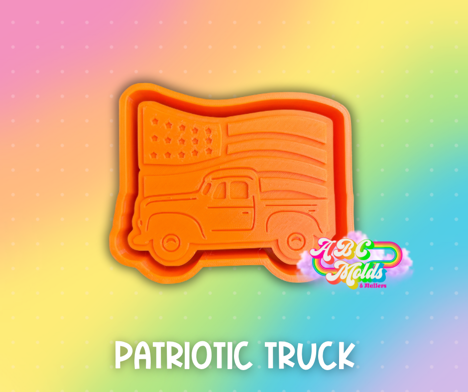 Patriotic Truck Silicone Mold