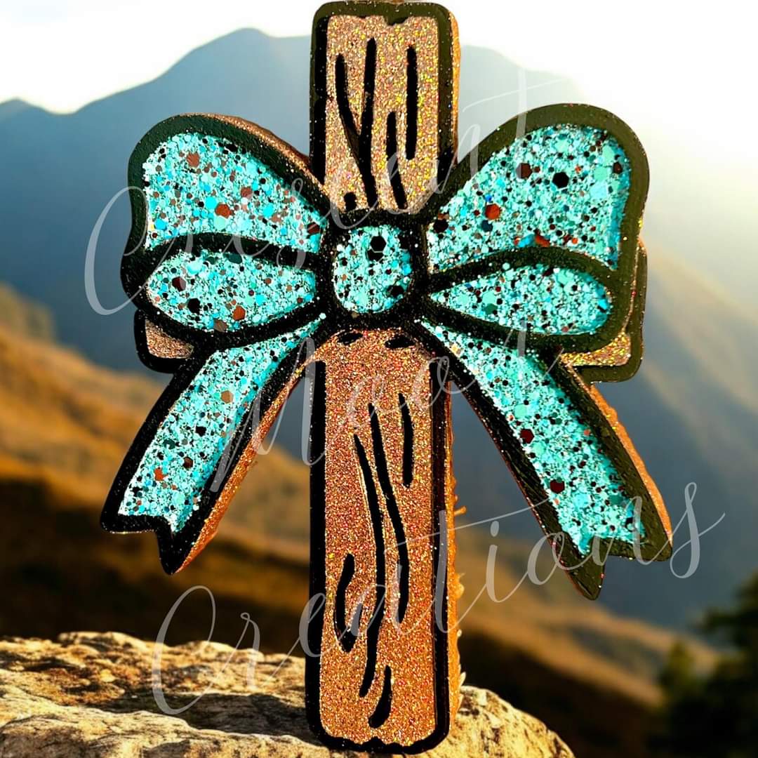 Bow wooden cross Silicone Mold