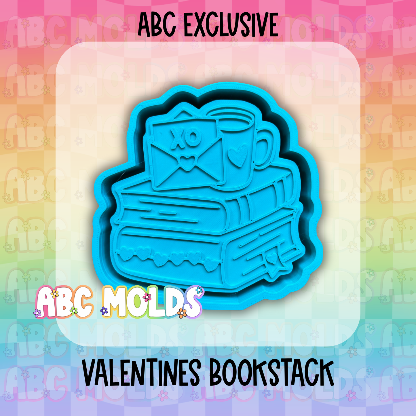 Valentines BookStack Silicone Mold
