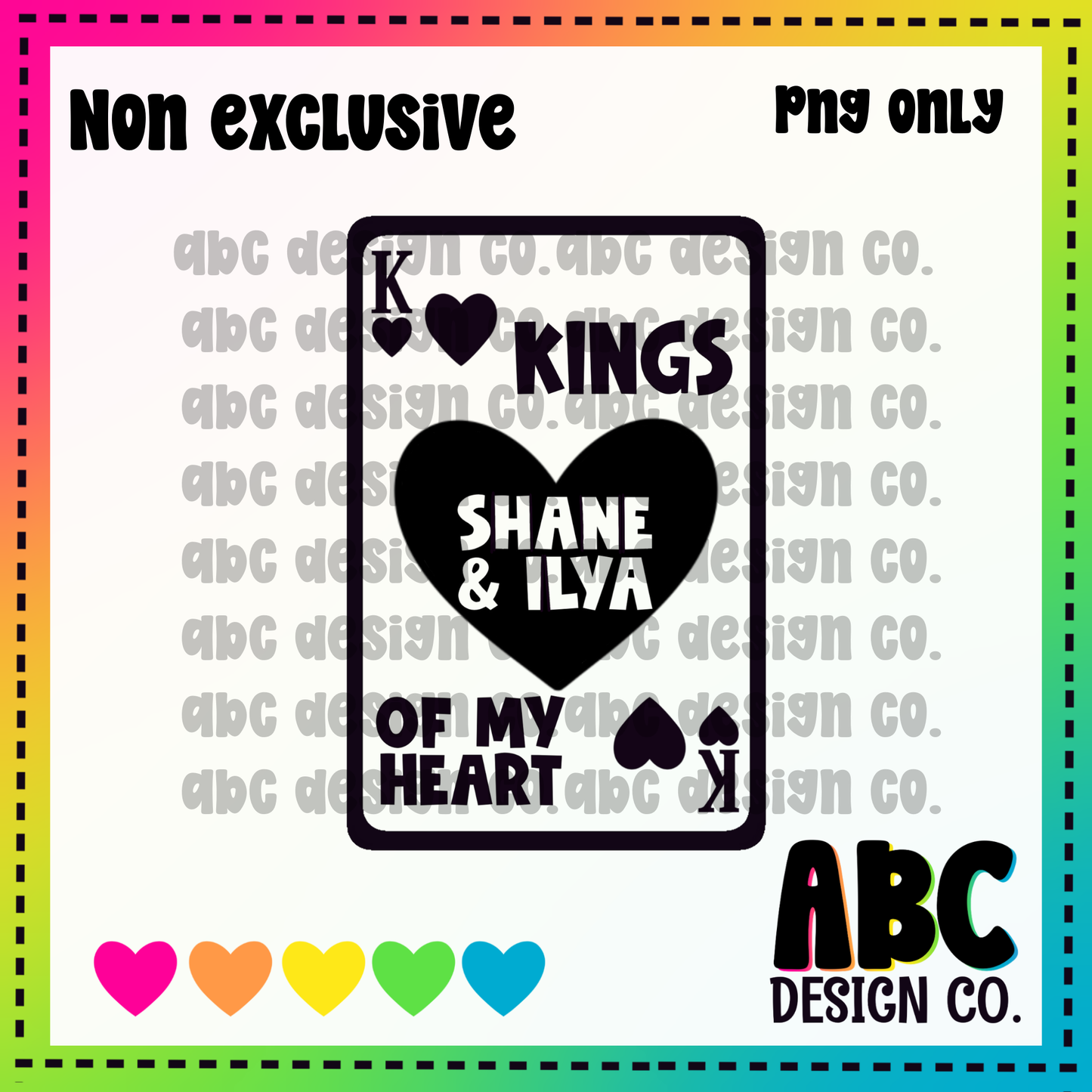 King of my heart - Shane & Ilya- NON Exclusive PNG - digital download