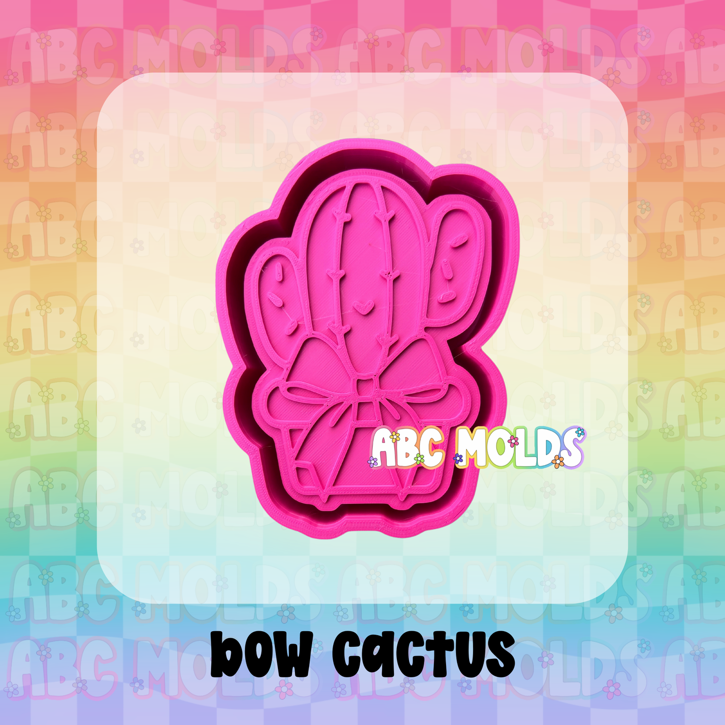 Bow cactus Silicone Freshie Mold