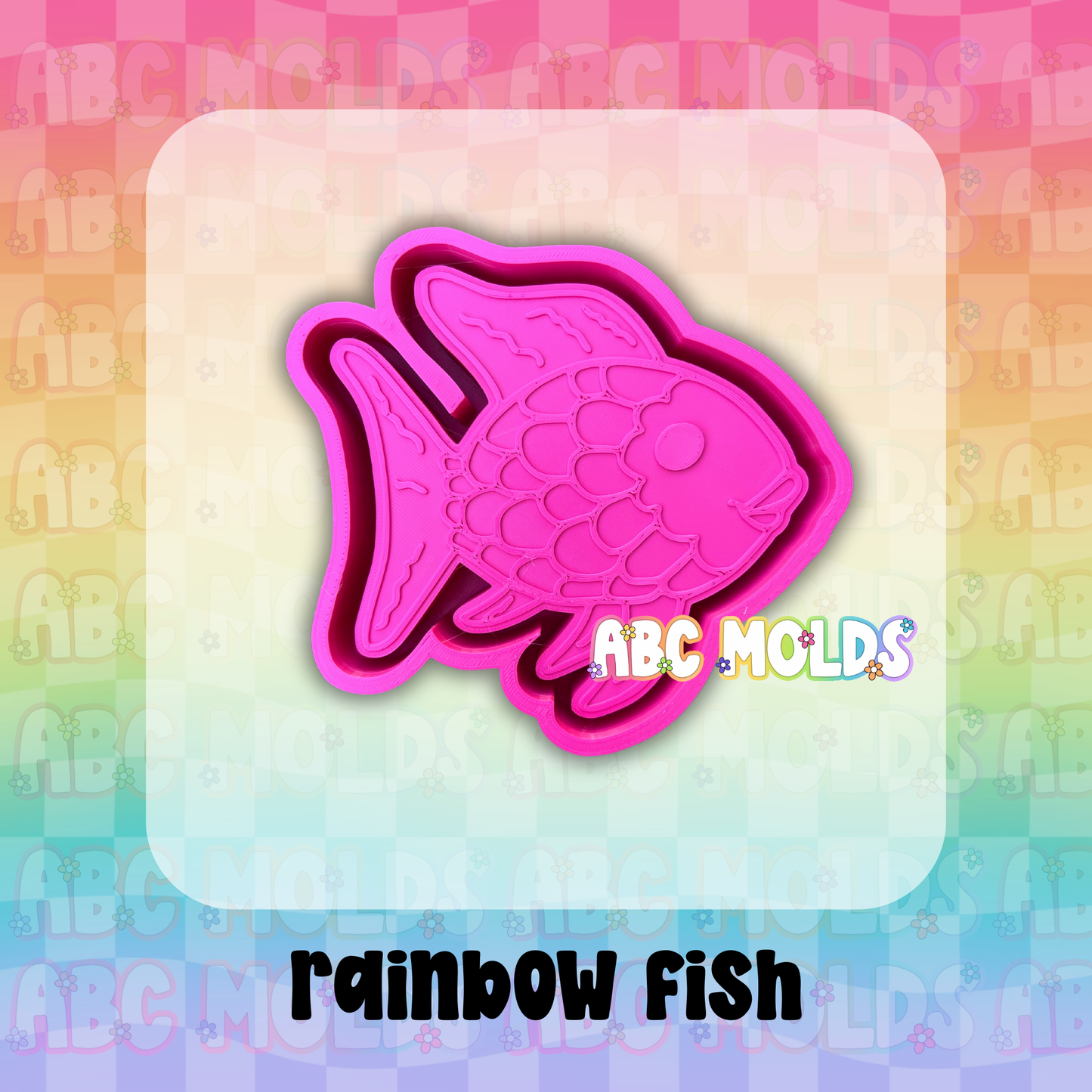 Rainbow fish Silicone Freshie Mold