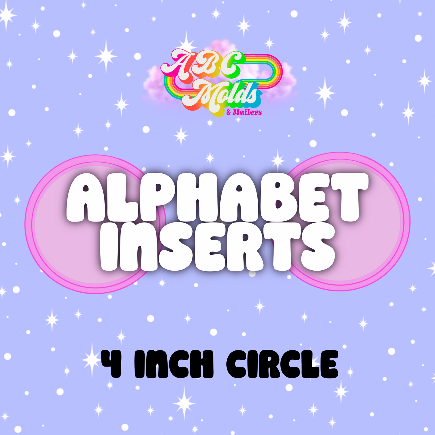Alphabet Circle Inserts - Individual Listing